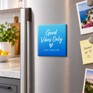 Blue Gradient Square Magnet Modern Minimalist