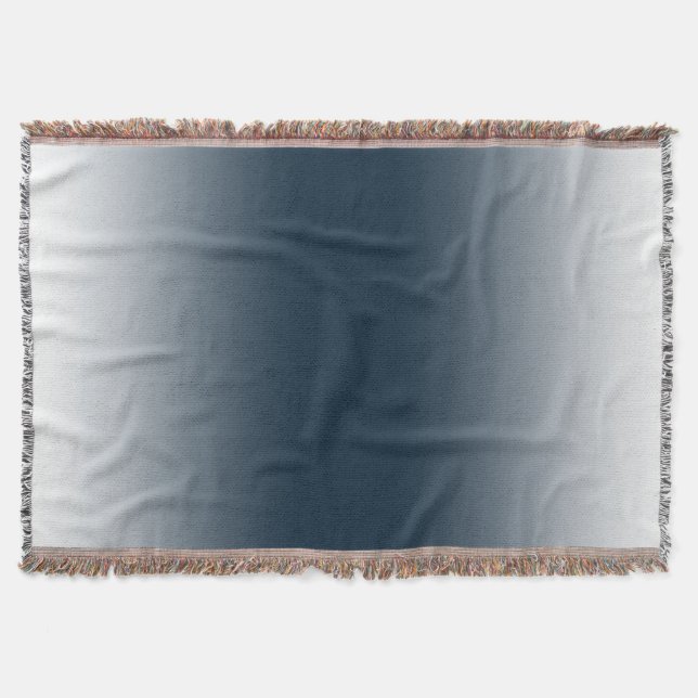 Blue gradient throw blanket (Front)