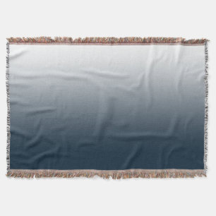 Blue gradient throw blanket