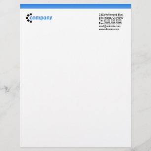 Blue Gradient Top Letterhead