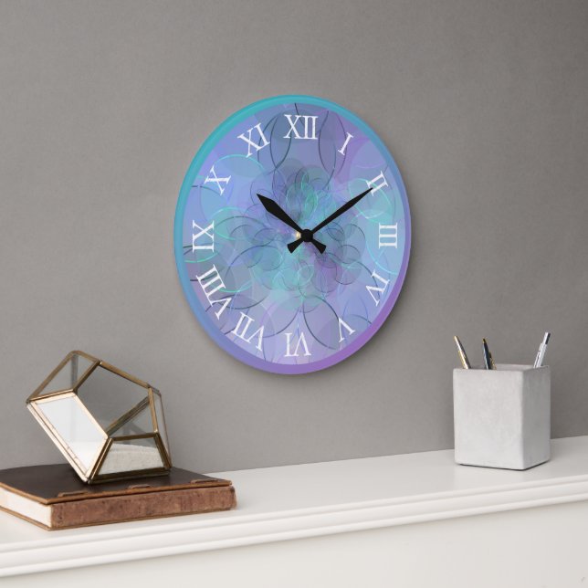 Blue gradient wall clock (Office)