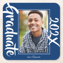 Blue Graduate Photo Personalized Party