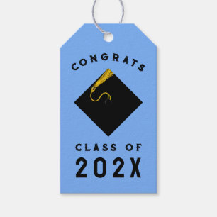 Blue Graduation 2025 Gift Tags