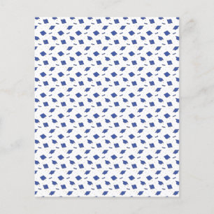Blue Graduation Cap Toss Scrapbook Paper