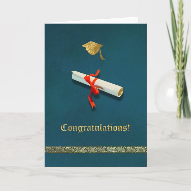Blue Graduation Card (Front)