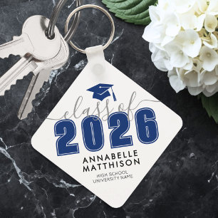 Blue Graduation Keychain