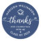 Blue Graduation Modern Thank You Script Hearts Cap