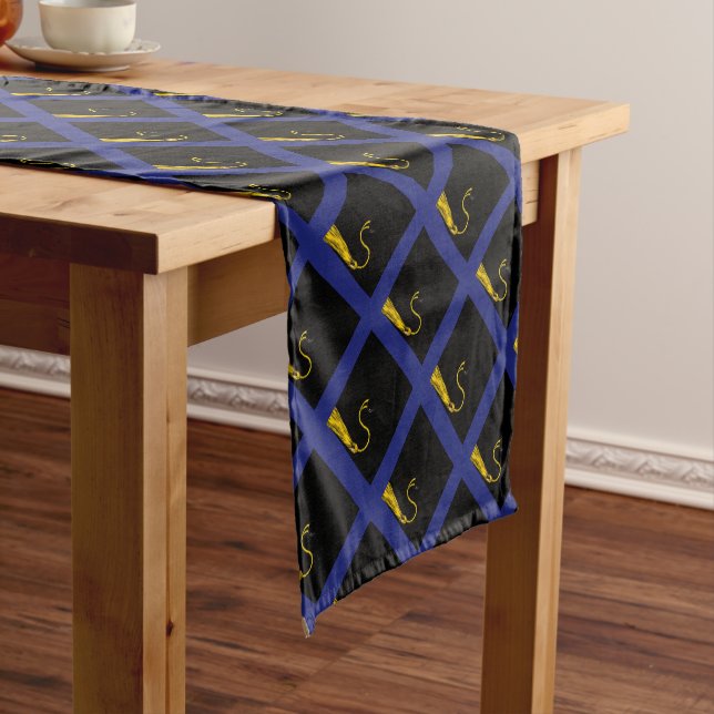 Blue Graduation Party  Short Table Runner (In Situ)