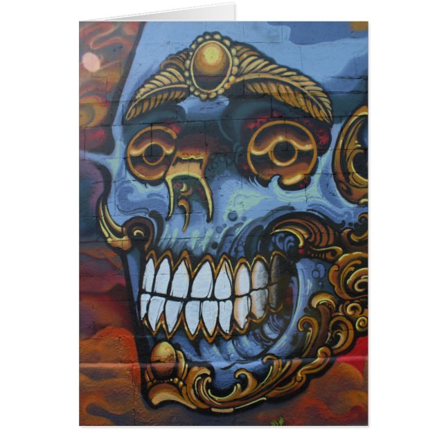 Blue Graffiti Skull (Front)