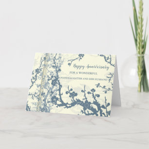 Blue Granddaughter and Her Husband Anniversary Card
