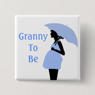 Blue Grandmother Button