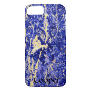 Blue Granite, blue marble, blue stone Case-Mate iPhone Case