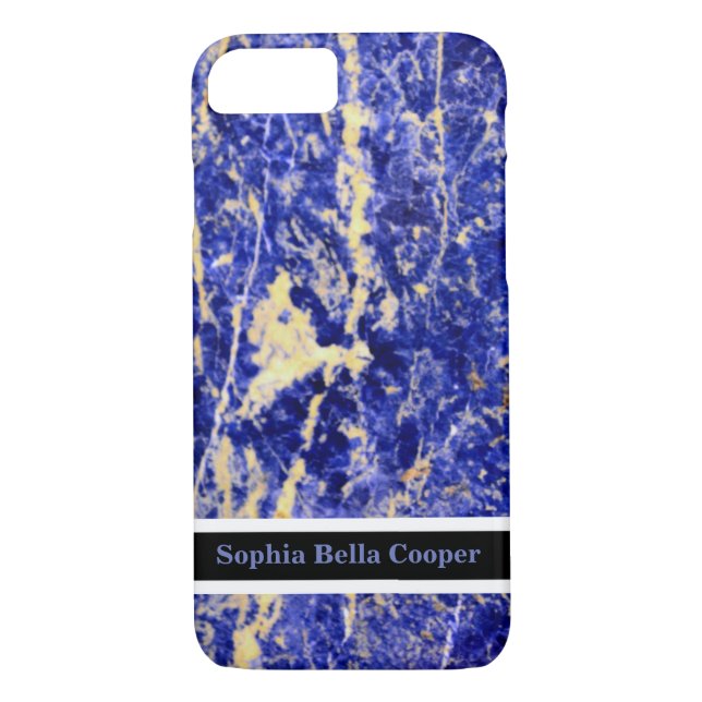 Blue Granite, blue marble, blue stone Case-Mate iPhone Case (Back)