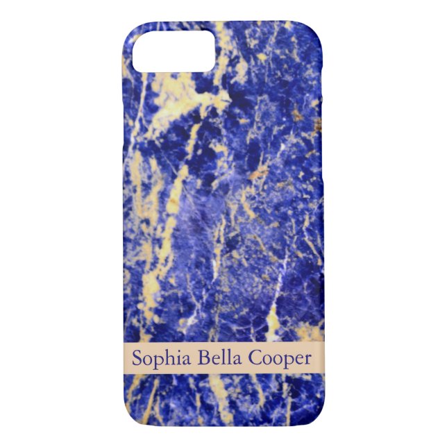 Blue Granite, blue marble, blue stone Case-Mate iPhone Case (Back)