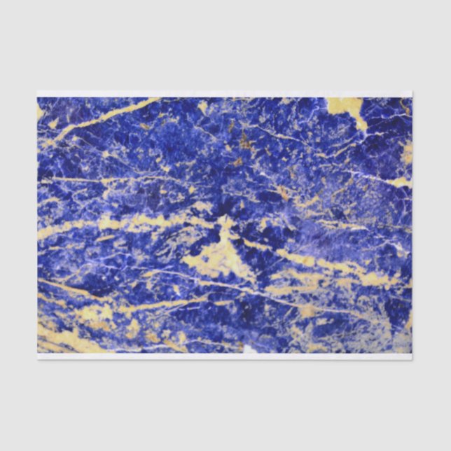 Blue Granite, blue marble, blue stone Tissue Paper (Front)