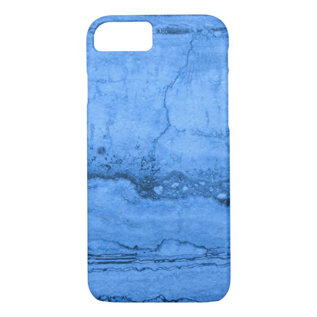 Blue Granite pattern blue marble blue rock stone Case-Mate iPhone Case (Back)