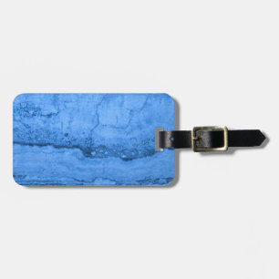 Blue Granite pattern blue marble blue rock stone Luggage Tag