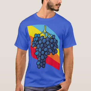 Blue Grape Fruit Food Vegan Vegetarian  T-Shirt