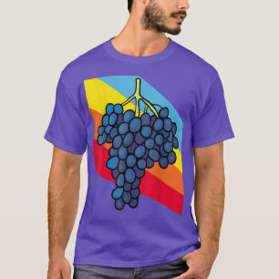Blue Grape Fruit Food Vegan Vegetarian T-Shirt