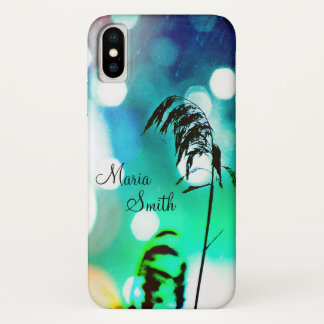 Blue Grass Drama Sparkle iPhone X Case
