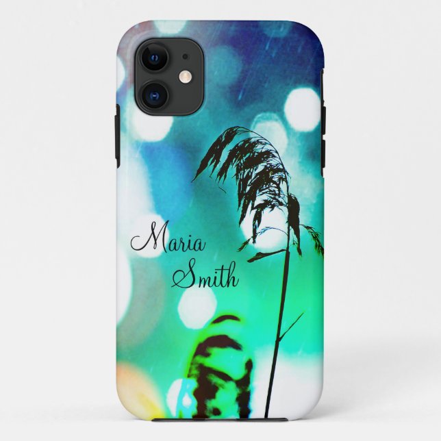 Blue Grass Drama Sparkle iPhone5 Coque *Personnali (Dos)