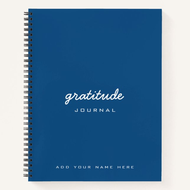 blue gratitude journal classic navy (Front)