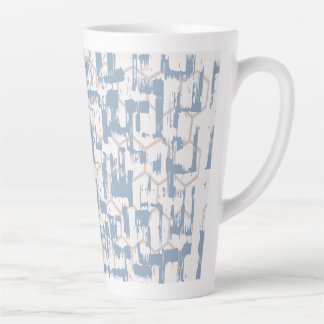 Blue Gray Abstract  Latte Mug