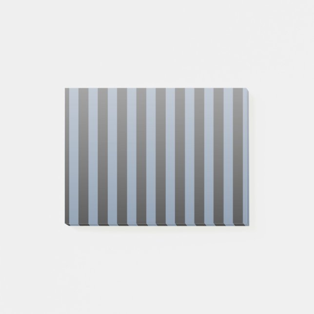Blue gray and black stripes post-it notes (Front)