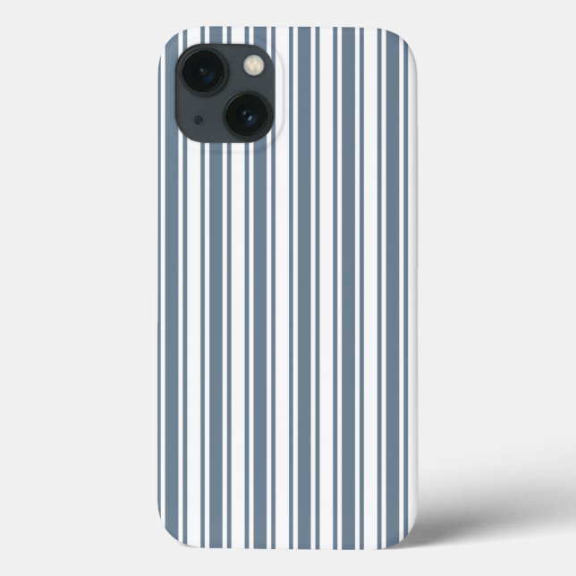Blue-gray and white candy stripes Case-Mate iPhone Case-Mate iPhone Case (Back)