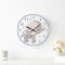 Blue Gray Elephant Nursery Wall Clock