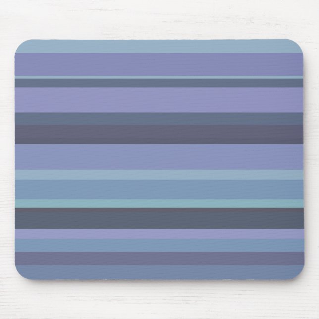 Blue-gray horizontal stripes mouse pad (Front)