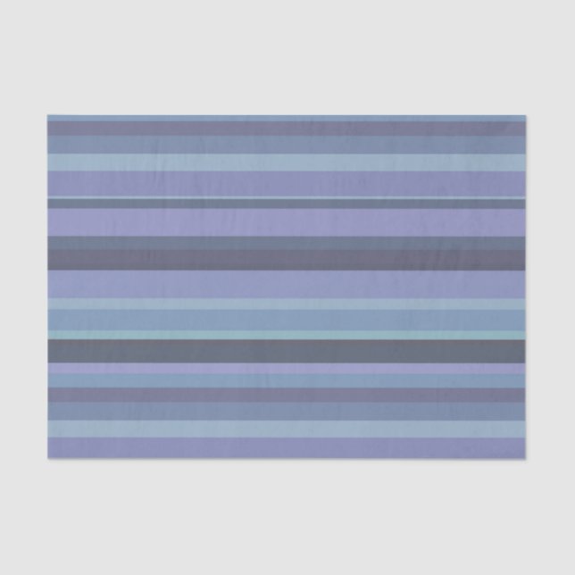 Blue-gray horizontal stripes tissue paper (Front)