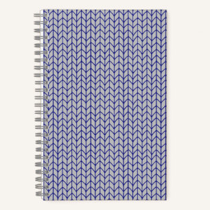 BLUE GRAY KNIT 5.5"x8.5" Spiral Notebook