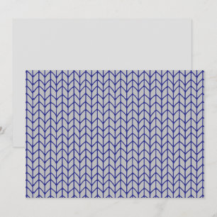 BLUE GRAY KNIT 5x7 Flat Card / Horizontal