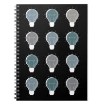 Blue Gray Simple Lightbulb Scandinavian Repeat