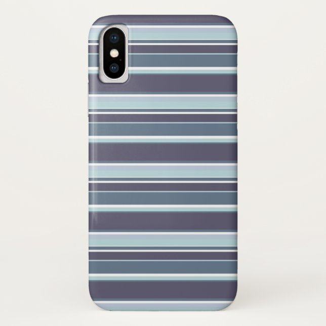 Blue-gray stripes Case-Mate iPhone case (Back)