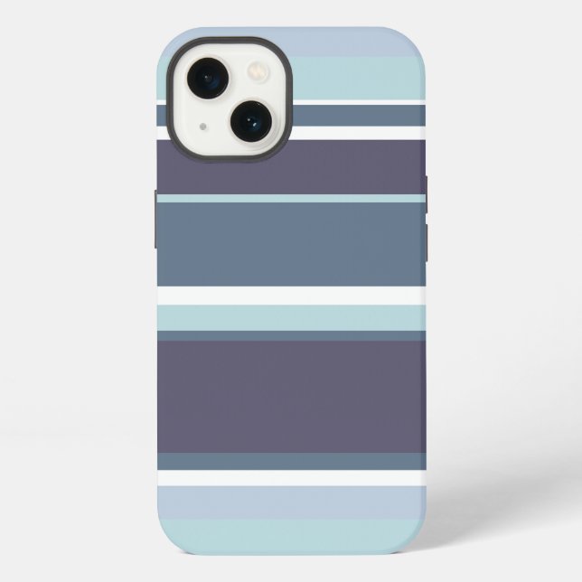 Blue-gray stripes Case-Mate iPhone case (Back)