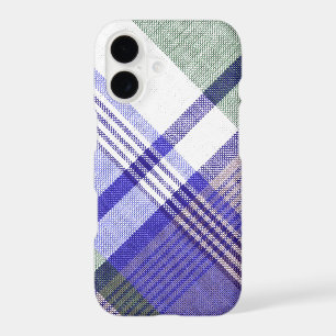 Blue Gray Tartan Plaid Fabric