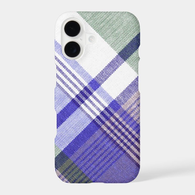 Blue Gray Tartan Plaid Fabric (Back)