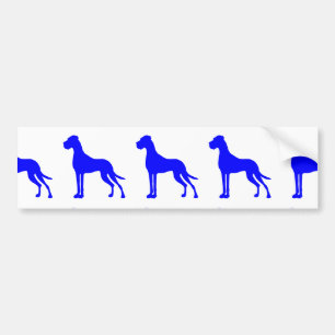 Blue Great Dane Bumper Sticker