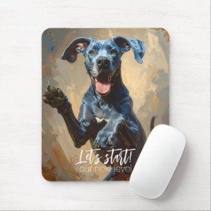 Blue Great Dane Mouse Pad