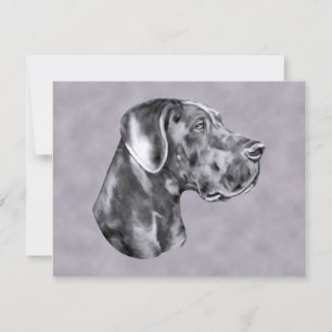 Blue Great Dane Uncropped Event or Party Invitation