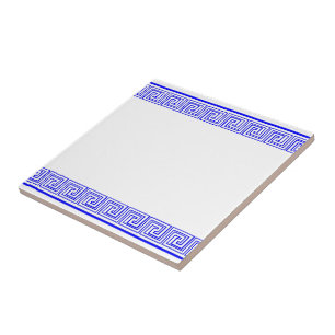 Blue Grecian Frieze Pattern Tile
