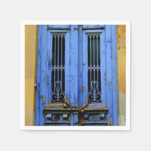 Blue greek door napkins. napkin