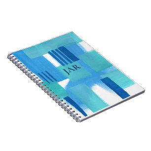 blue green abstract notebook