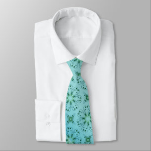 Blue Green Abstract Pattern William Morris   Tie