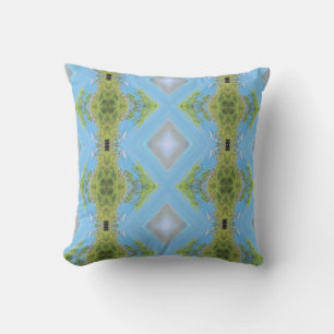 Blue green abstract pillow