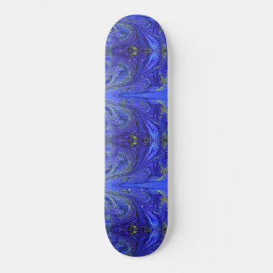 Blue Green Abstract Skateboard