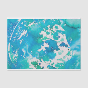 blue green abstract tissue paper