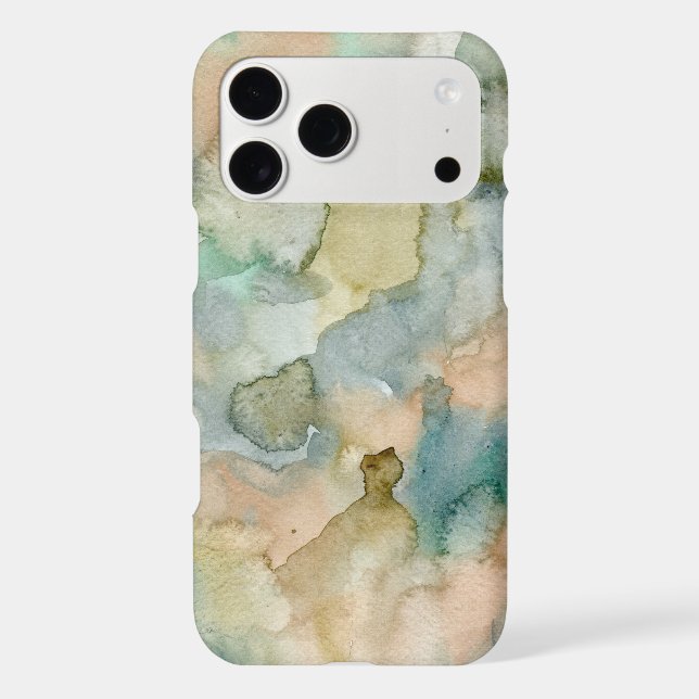  Blue Green Abstract Watercolor (Verso)